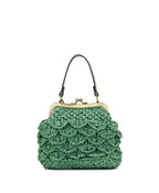 Mini Laureana Chain Crossbody – Scalloped Raffia