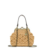 Mini Laureana Chain Crossbody – Scalloped Raffia