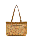 Ria Tote – Patina Coated Linen Canvas – Fleur de Jardin