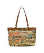 Ria Tote – Patina Coated Linen Canvas – Postcards From Paris