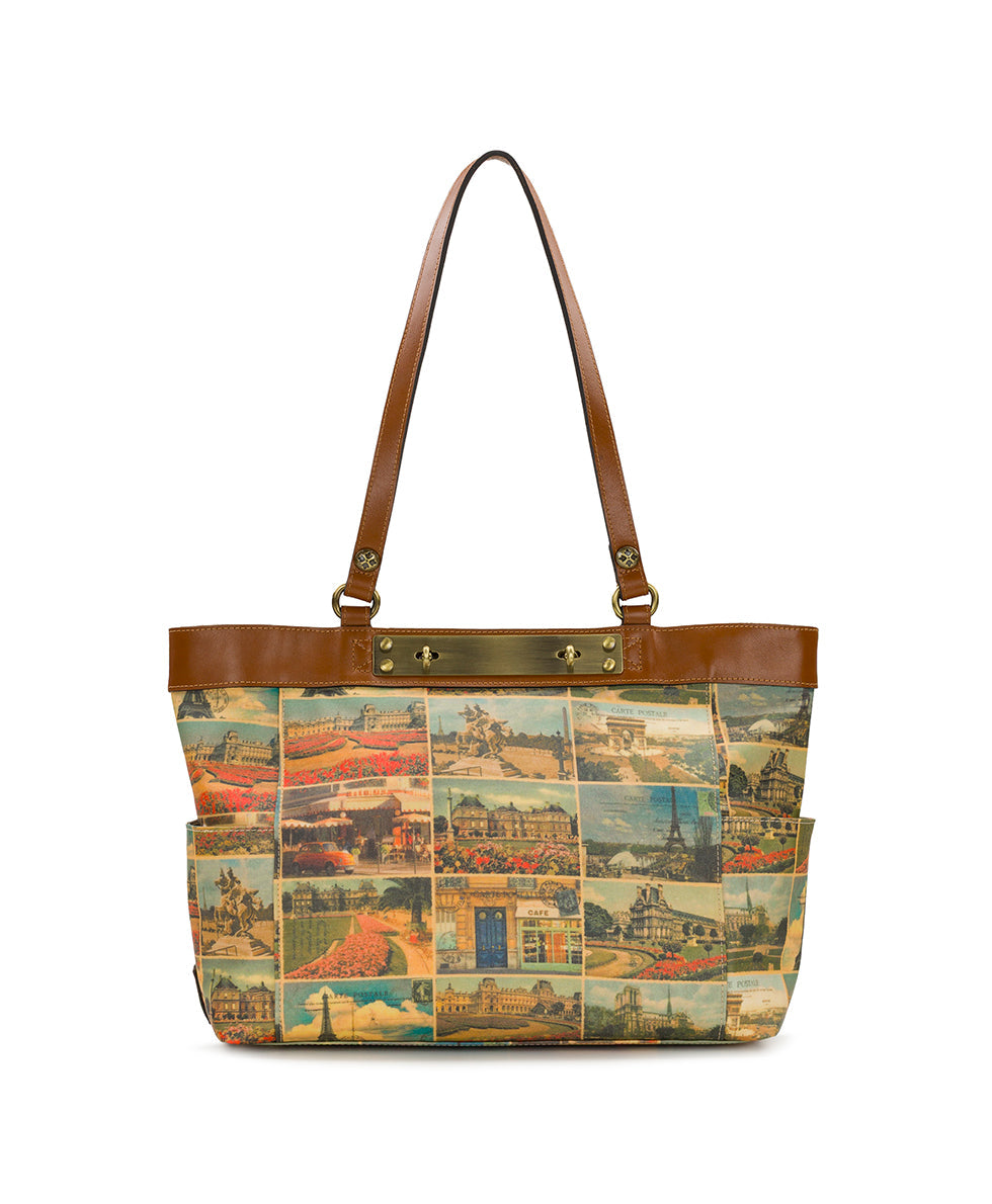 Ria Tote – Patina Coated Linen Canvas – Postcards From Paris
