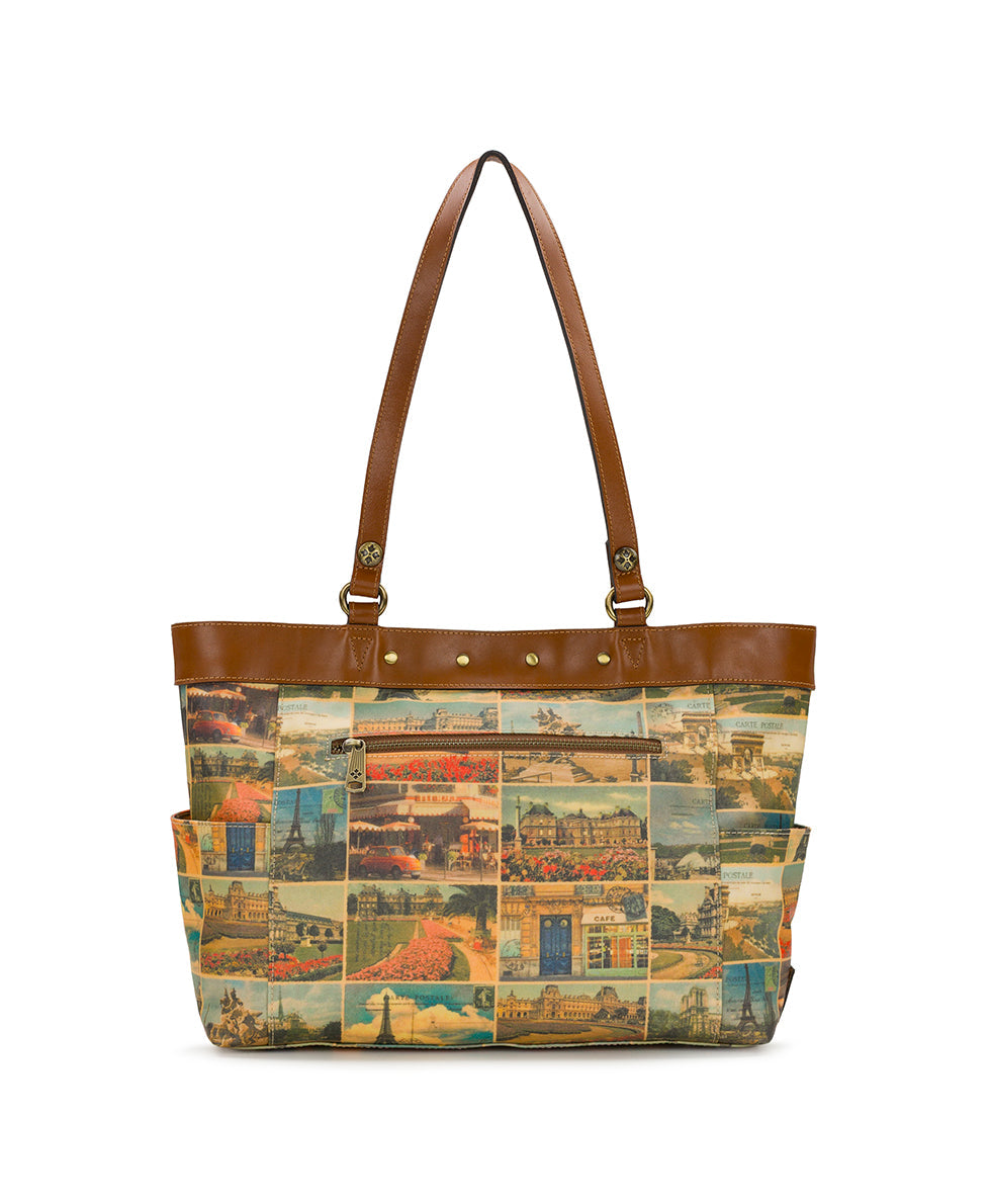 Ria Tote – Patina Coated Linen Canvas – Postcards From Paris