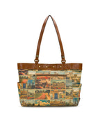 Ria Tote – Patina Coated Linen Canvas – Postcards From Paris