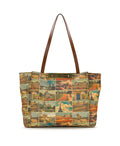 Silvi Tote – Patina Coated Linen Canvas – Postcards From Paris