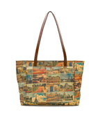 Silvi Tote – Patina Coated Linen Canvas – Postcards From Paris