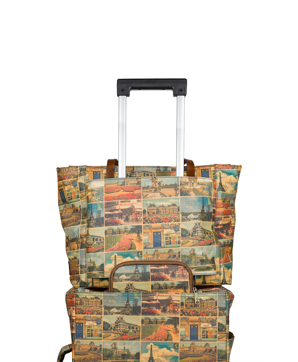 Silvi Tote – Patina Coated Linen Canvas – Postcards From Paris