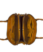 Genovese Satchel – Vintage Veg Tan Rose Tooled
