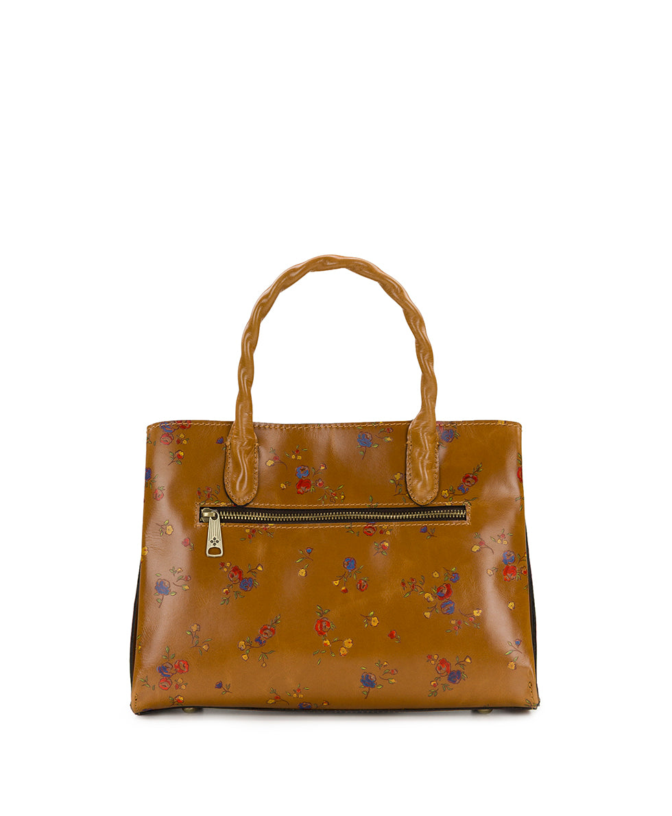 Genovese Satchel – Fleur de Jardin Embossed