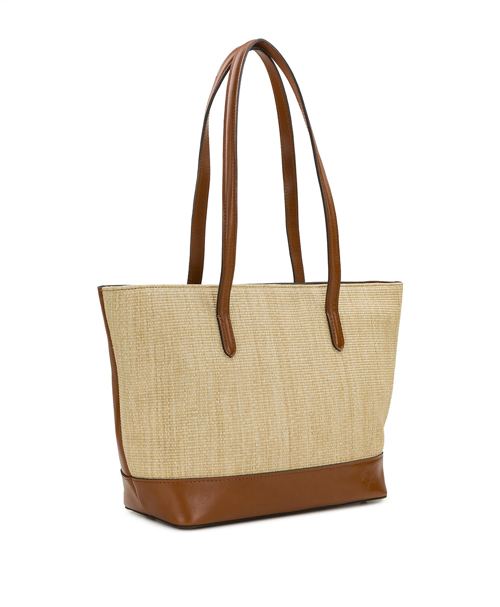 Verzi Tote with Scarf – European Natural Fine Weave