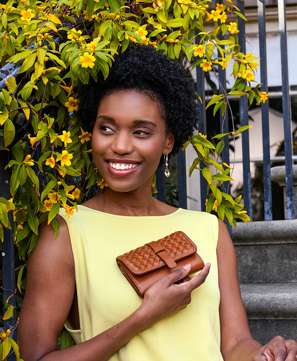 Perla Wallet – Hand Stained Woven