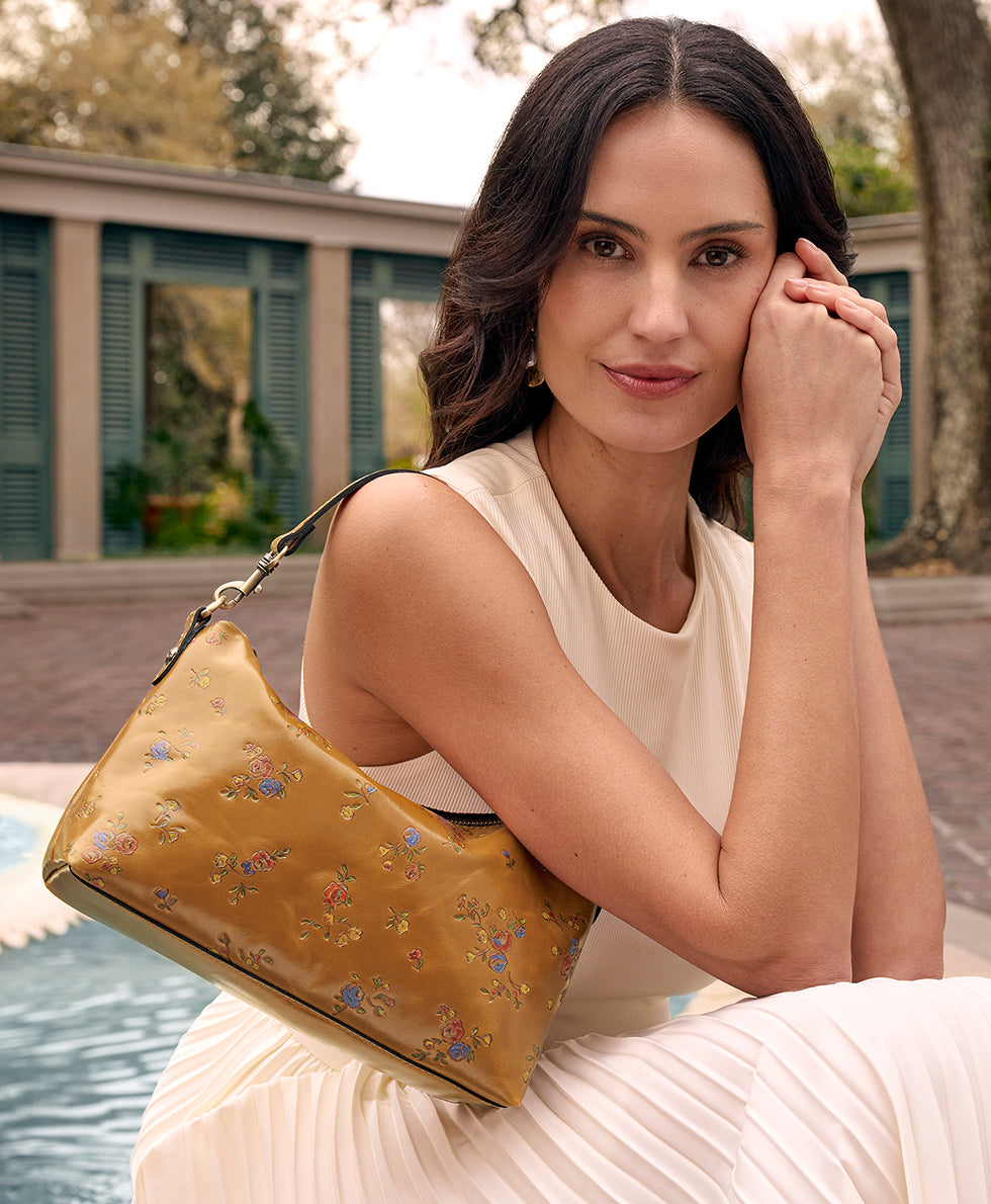 Kolena Crossbody – Fleur de Jardin Embossed