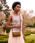 Dovera Crossbody – Fleur de Jardin Embossed