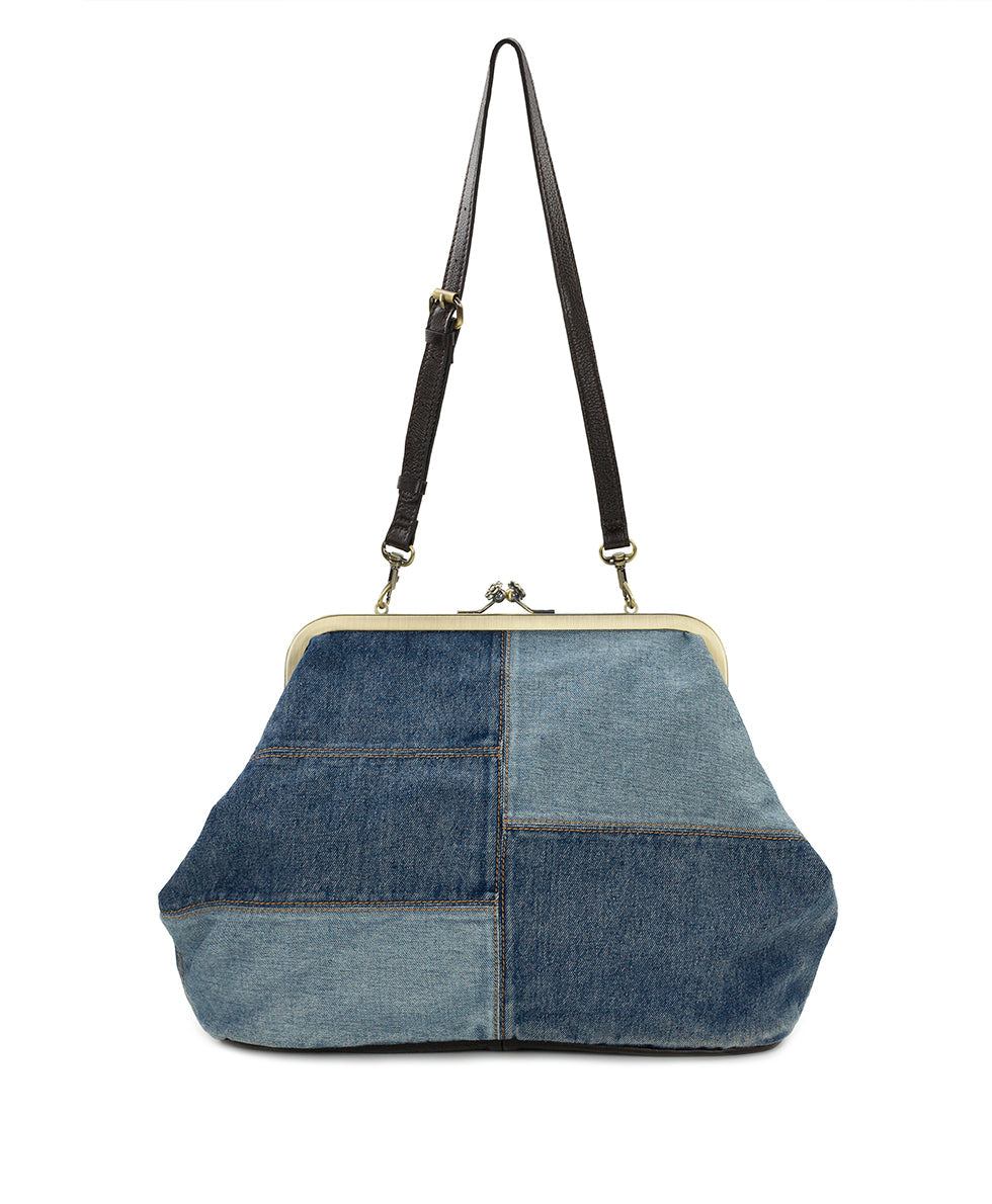 Serafina Large Frame Bag – Patchwork Denim