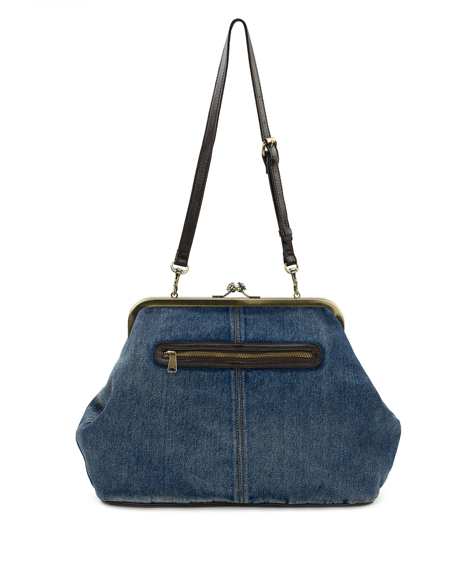 Serafina Large Frame Bag – Patchwork Denim