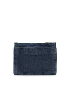 Yvette Clutch Crossbody – Washed Woven Denim