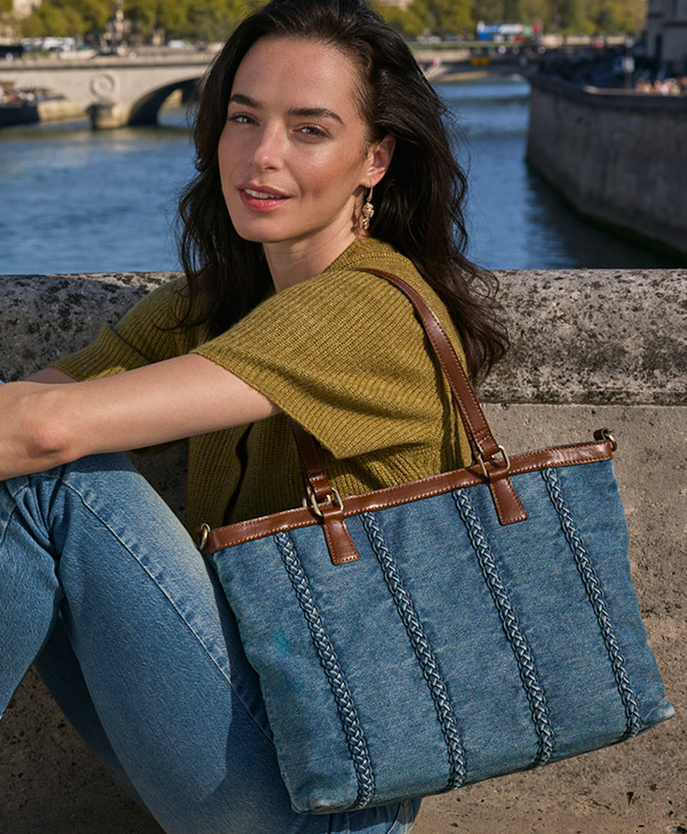 Nadine Tote Satchel – Denim Stonewashed