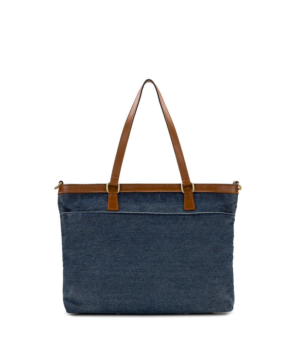 Nadine Tote Satchel – Denim Stonewashed