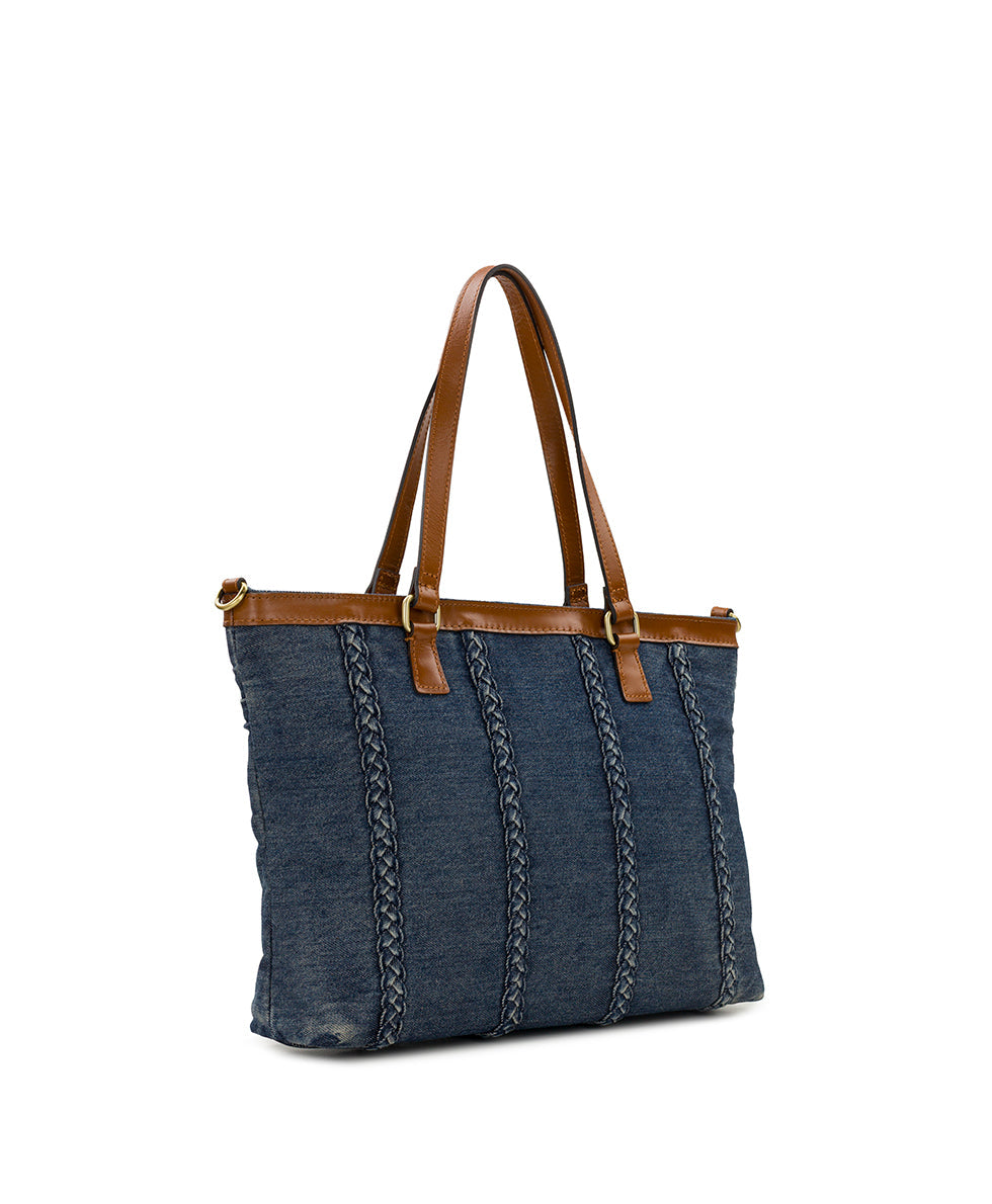 Nadine Tote Satchel – Denim Stonewashed