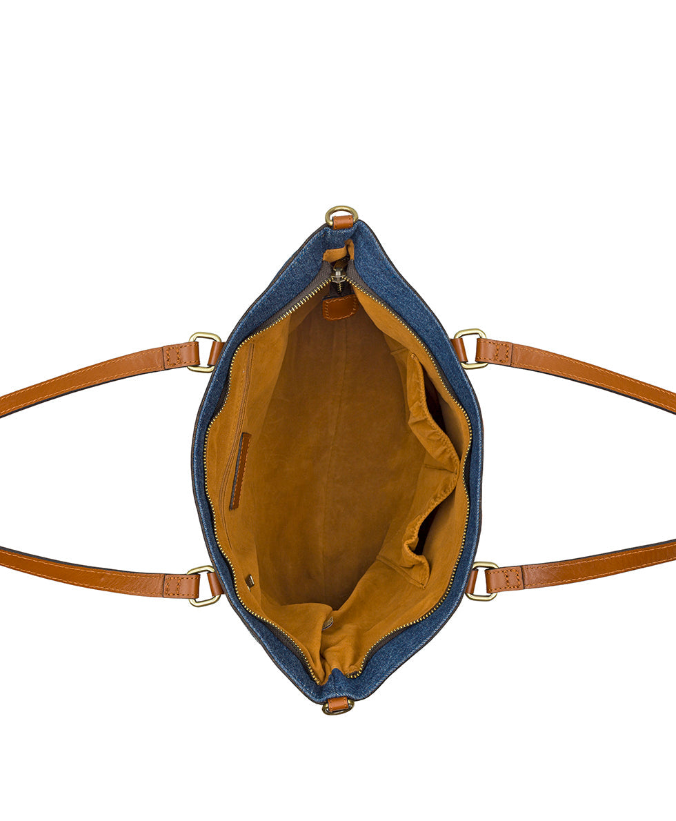 Nadine Tote Satchel – Denim Stonewashed