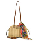 Isere Wicker Satchel with Scarf – Spring Wicker
