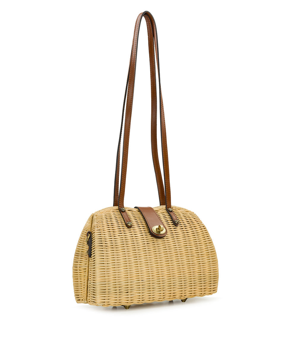 Isere Wicker Satchel with Scarf – Spring Wicker