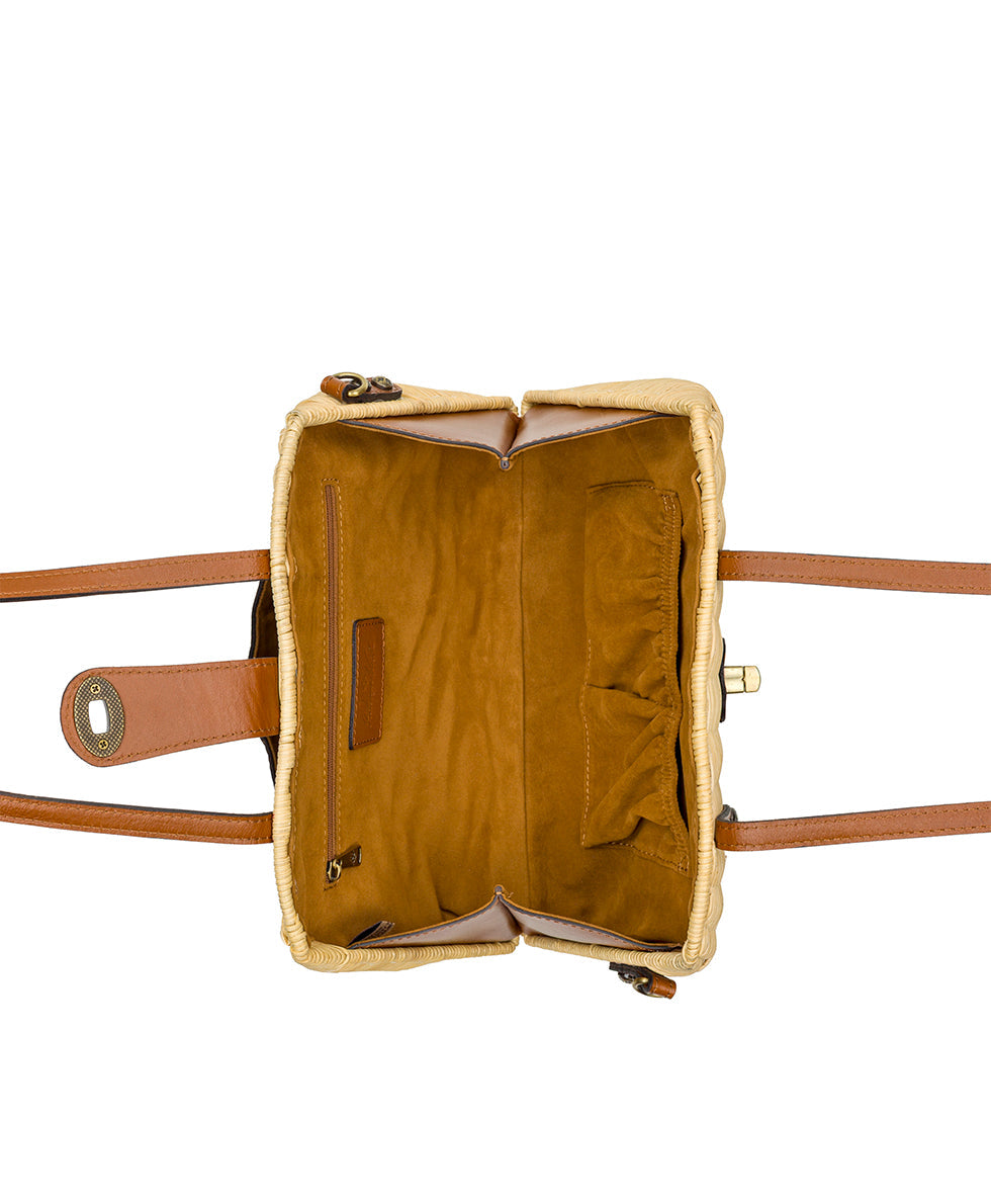 Isere Wicker Satchel with Scarf – Spring Wicker