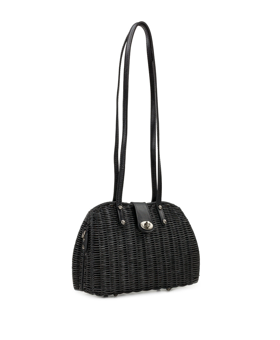 Isere Wicker Satchel with Scarf – Spring Wicker