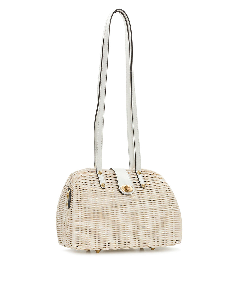 Isere Wicker Satchel with Scarf – Spring Wicker