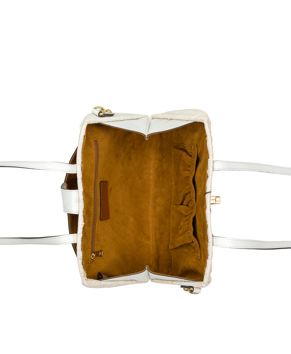 Isere Wicker Satchel with Scarf – Spring Wicker