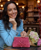 Borriana Frame with Parisian Rose – Suede Leather
