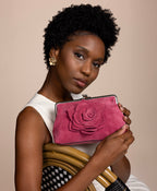 Borriana Frame with Parisian Rose – Suede Leather