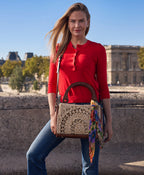 Estelle Straw Tote with Scarf – Specialty Woven