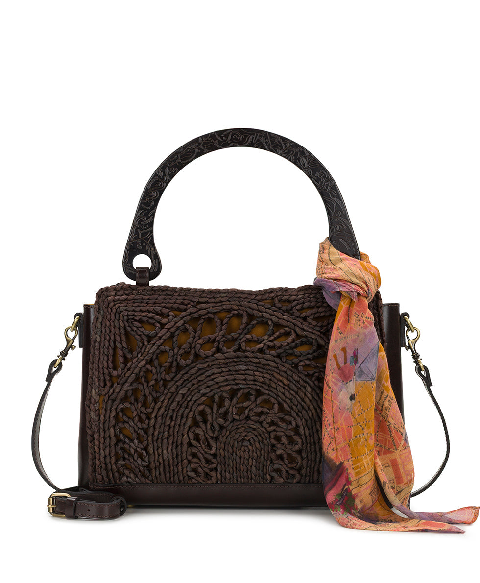 Estelle Straw Tote with Scarf – Specialty Woven
