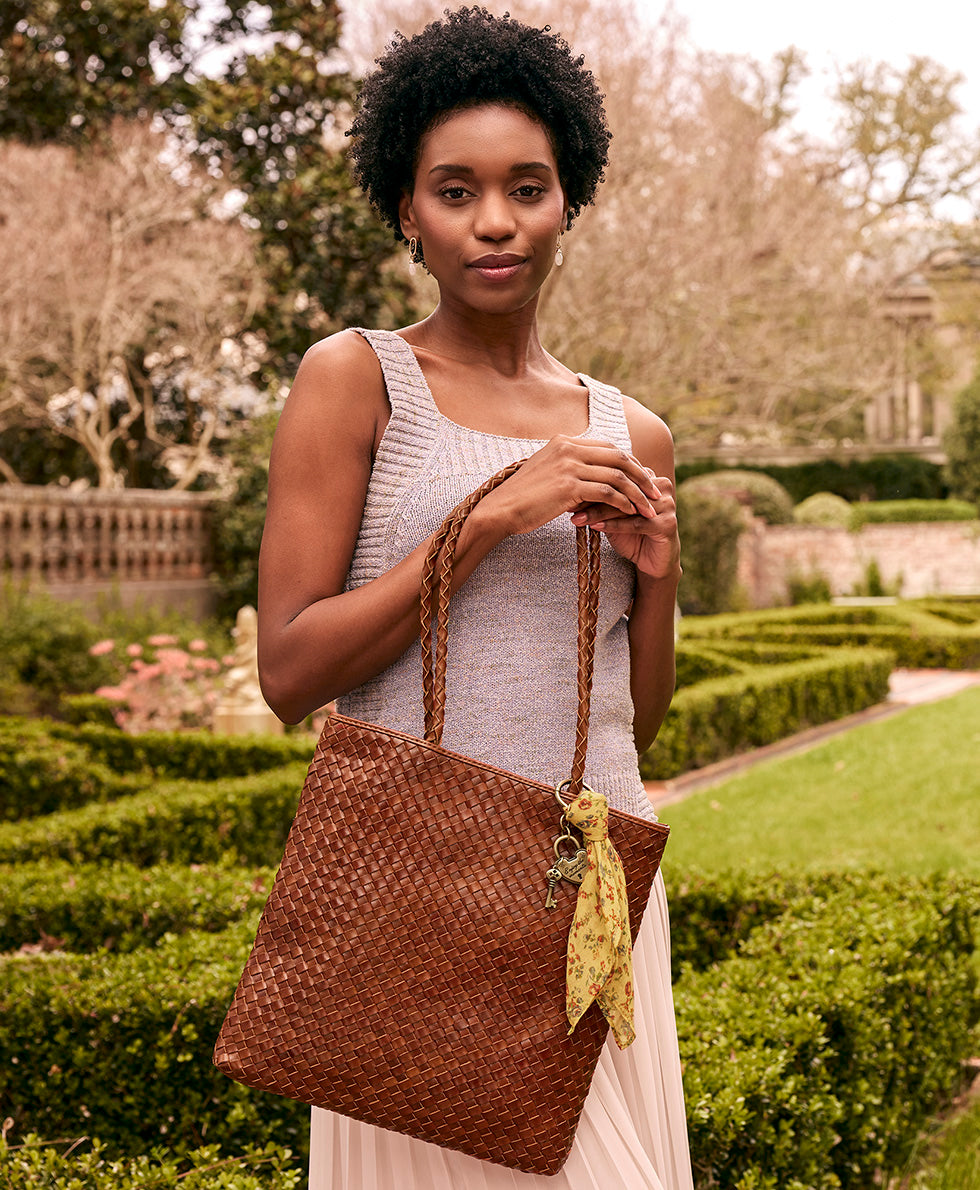 Valence Tote – Hand Stained Woven