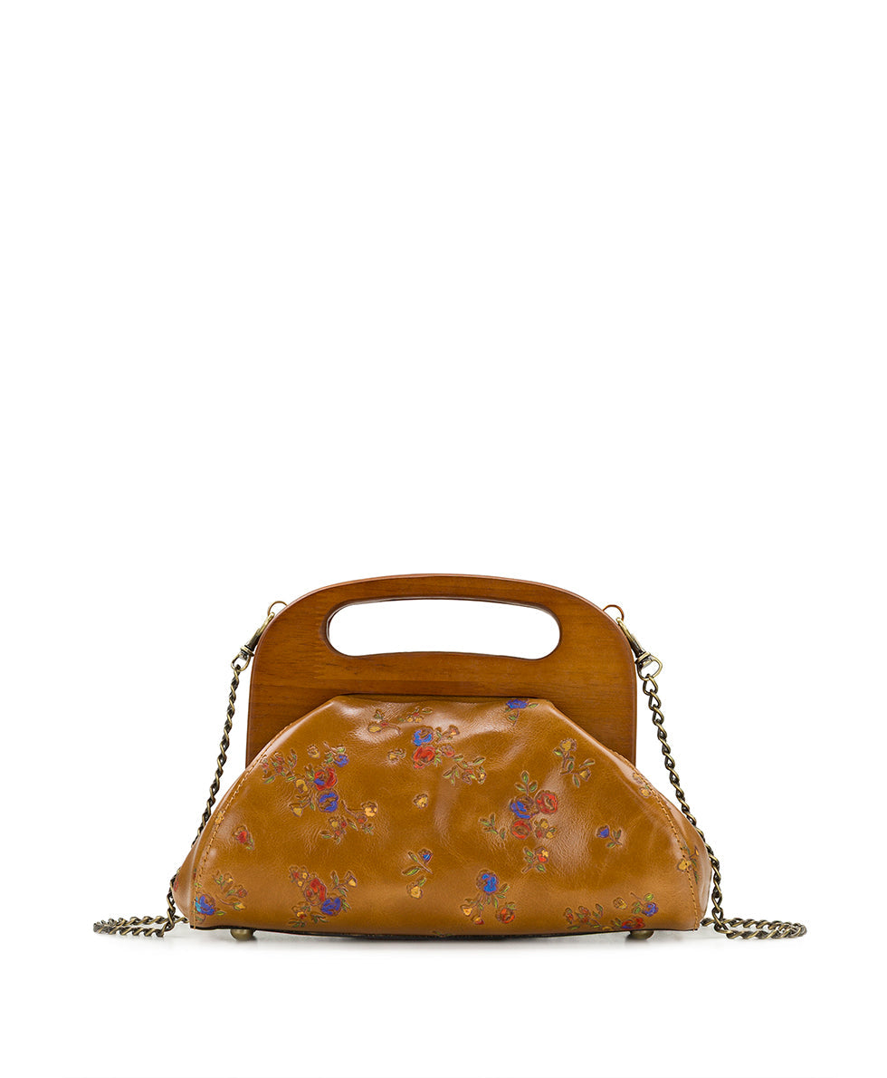 Meuse Wooden Frame Crossbody – Fleur de Jardin Embossed