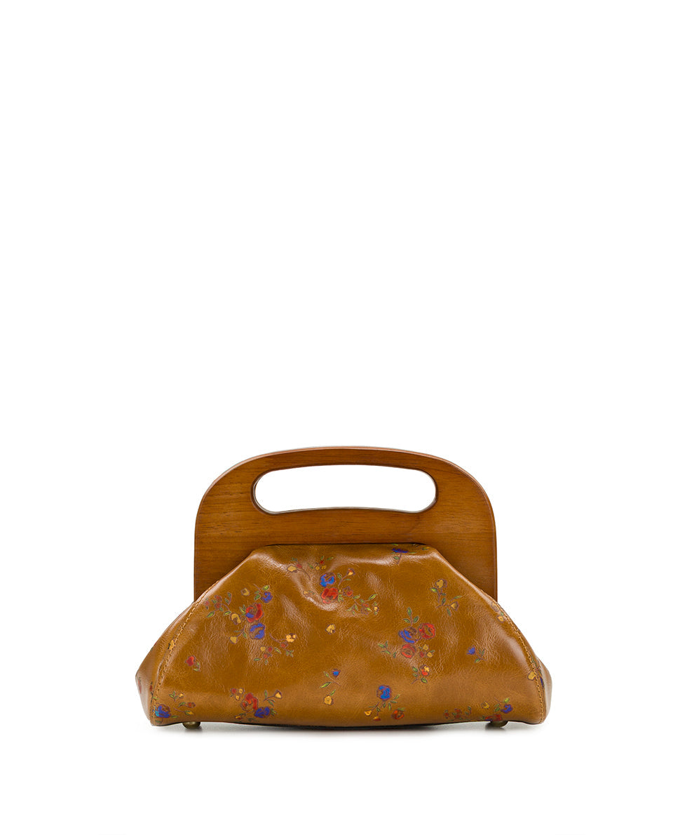 Meuse Wooden Frame Crossbody – Fleur de Jardin Embossed