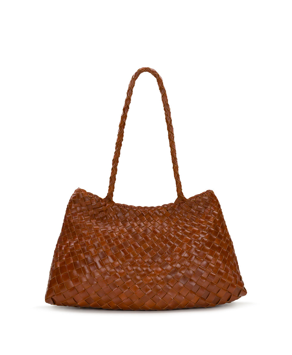 Cheri Large Satchel – Hand Stained Woven