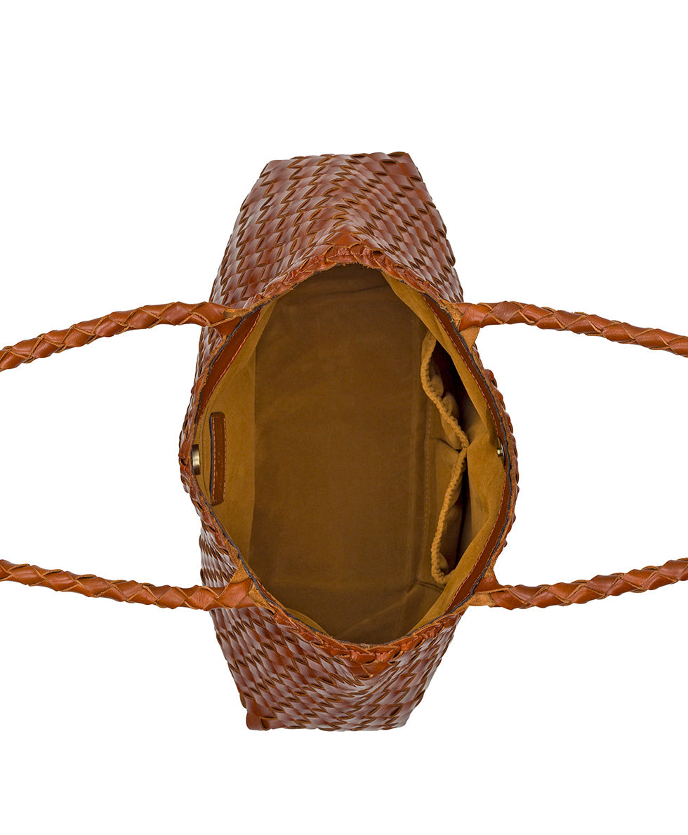 Cheri Large Satchel – Hand Stained Woven