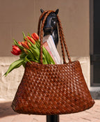 Cheri Large Satchel – Hand Stained Woven
