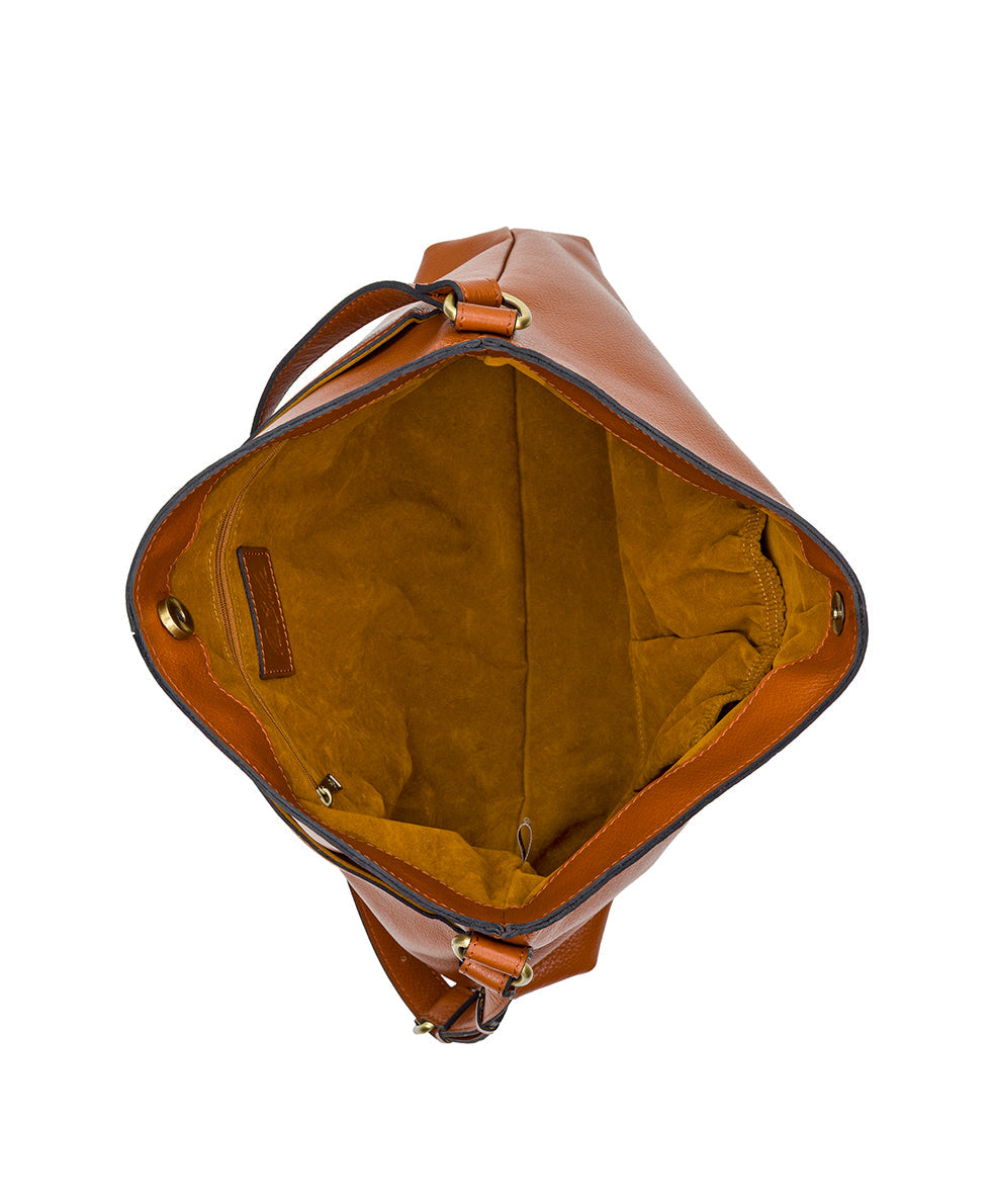 Liora Slouchy Tote – Rugged Natural Grain Leather