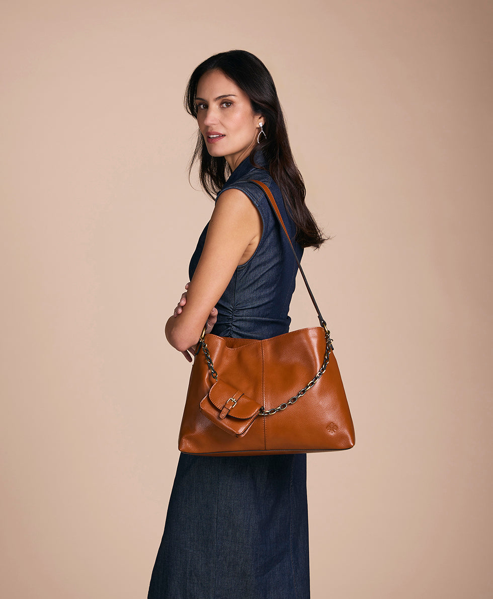 Liora Slouchy Tote – Rugged Natural Grain Leather